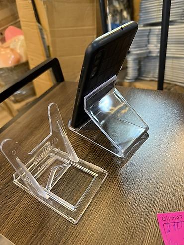 kompüter çanta: Akril telefon dayağı – şəffaf, masaüstü istifadə üçün. Xüsusiyyətlər — 6