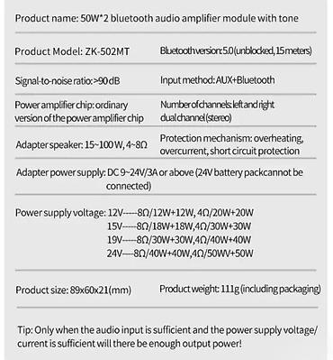 solarni paneli apatin: POJACALO SA BLUETOOTHOM 2X50W ZK-502MT | Bluetooth pojacalo 2x50W — 4