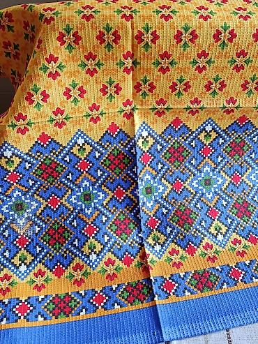 Полотенца: Кухонные вафельные полотенца с ярким принтом. размер 50/70 Материал — 24