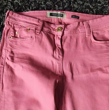 Αθλητικές φόρμες: RIVER ISLAND JEANS, size 40, NEW, totally unworn, ροζ τζιν σε στενή