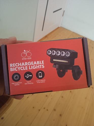 velosiped zapcast: Şarj olunan velosiped farası – 5 LED + 12 SMD Məhsul təsviri: - Ön — 8