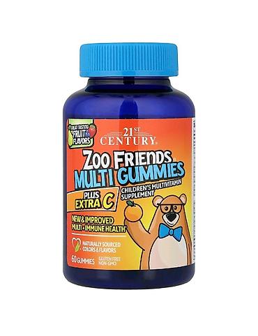 Gözəllik və sağlamlıq: Məhsul: 21st Century Zoo Friends Multi Gummies – Uşaqlar üçün — 1