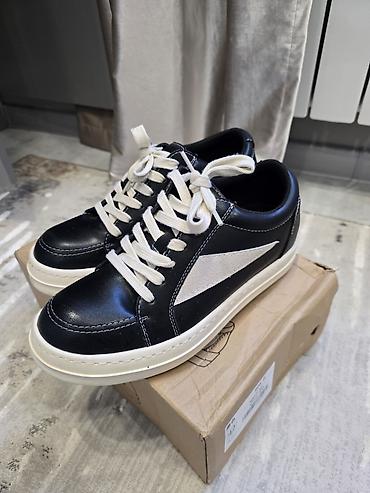 rick owens: Кеды Rick Owens мужские, размер 42 (стелька ~27 см). Цвет: черный с — 1