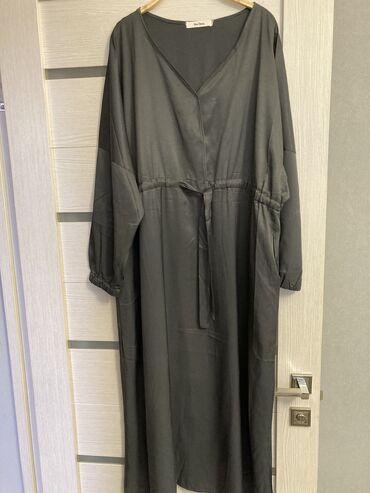 стильные мусульманские платья: Повседневное платье, Осень-весна, Длинная модель, 2XL (EU 44), 3XL (EU 46)