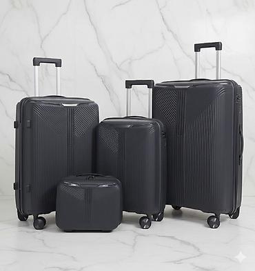 Чемоданы: Чемодан, Новый, Материал: Полиэстер, Большой (более 70 л), На колесах — 2