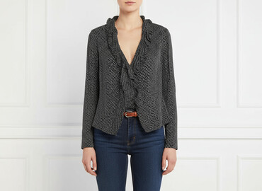 czarne bluzki krótki rękaw obcisła: CAMAIEU, Women's blouse, size M