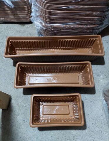 Bitkilər üçün dibçəklər: Dibçək – gül qabı – balkon üçün düzbucaqlı Dibcek qabi dibcek qablari — 17