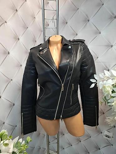 kožna suknja: Ženska moto kožna jakna – crna - Materijal: glatka eko koža - Kroj — 1