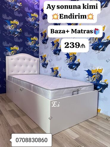 inci mebel yataq desti: Yeni, Təknəfərlik çarpayı, Bazalı, Matras ilə