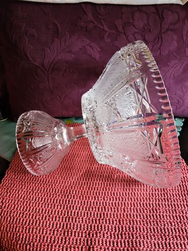 Ostalo posuđe: Bombonijera nova,rucni rad,kristal,led kristal Zajecar 70te — 9