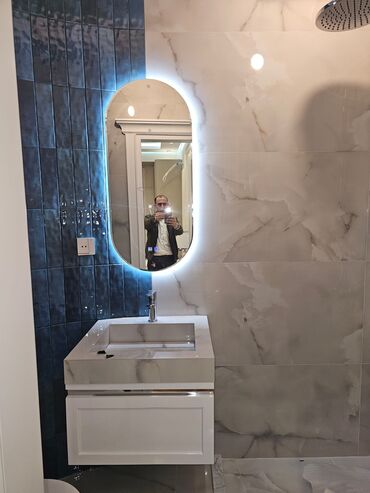 Mücrülər: Güzgü Divar üçün, Oval, Hamam üçün, Arxa işıqlı