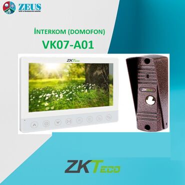 x96 m: İnterkom(Domofon) VK07-A01-Çin.! ZKTeco VK07-A01 interkom (Домофон)