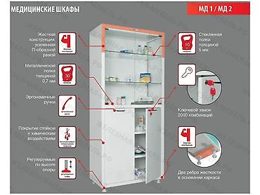 Медицинская одежда: Шкаф медицинский HILFE МД 1 1650/SG!!! Предназначен для хранения — 5