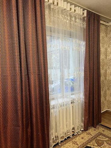 штора гирлянда на окно: Комплект для окна: плотные шторы + тюль - Шторы: плотная жаккардовая