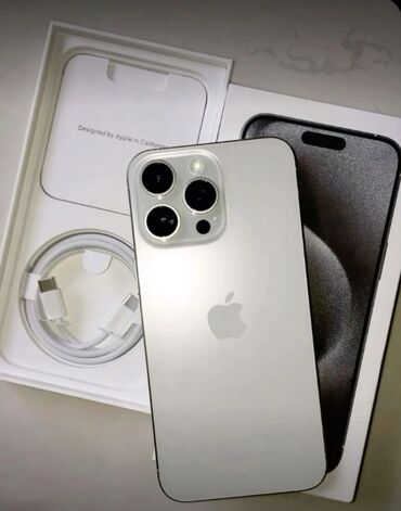продаю в связи с переездом: IPhone 15 Pro, Колдонулган, 512 ГБ, Күмүш, Куту, 89 %