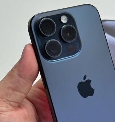 Mobil telefonlar: IPhone 15 Pro, 128 GB, Blue Titanium, Zəmanət, Kredit, Face ID