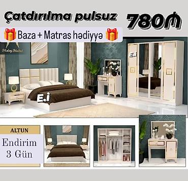 Yataq otağı mebel dəsti – ALTUN modeli Komplekt: - Yumşaq başlıqlı