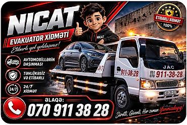 Evakuatorlar: Evakuator xidmèti 7/24 hem yük həm avtomobilerin daşınması . rayon ve — 1