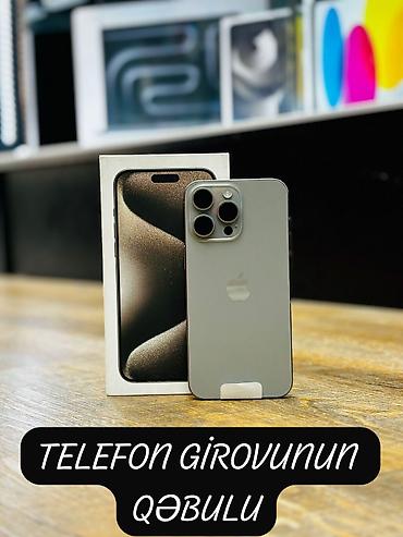 iphone 13 pro max irşad: IPhone 15 Pro, Natural Titanium, Face ID, Sənədlərlə — 1