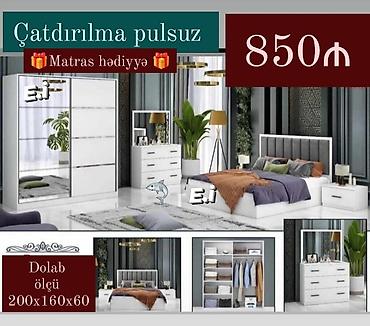 plasiq qapi: Yataq otağı dəsti – müasir dizayn, ağ rəng Komplekt: - 2 qapılı — 1