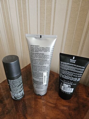 Bədənə qulluq: Her biri yenidir, işlenmeyib beyler üçün şampun,duş geli ve dezodorant — 12