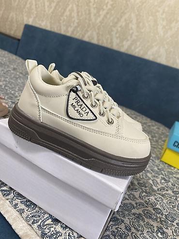 52 54: Кроссовки в стиле PRADA Milano - Цвет верха: молочный/айвори - — 1