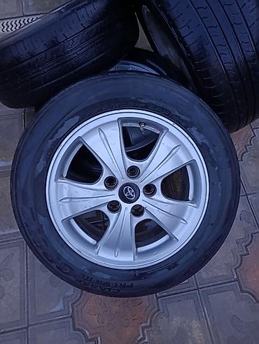 17 şam disk: Toyota orijinal yüngül lehimli disk + şin komplekti (4 ədəd) - — 1