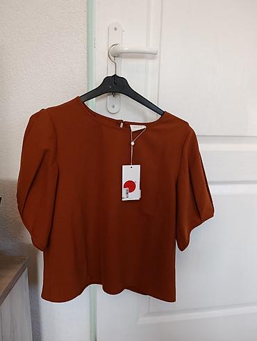 vero moda bluze: Ženska bluza u terakota/narandžastoj boji. Kratak, ravan kroj dužine — 2