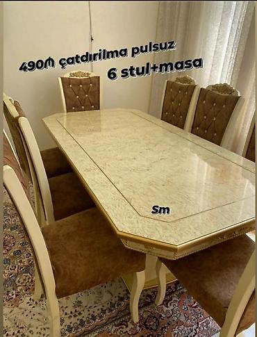 Masa və oturacaq dəstləri: 🇹🇷Turkiye istehsali. Metbex masa desti Masa 4 oturacaq Masa 80*130 — 15