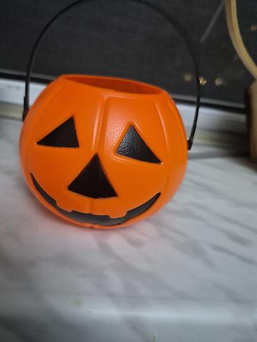 goz muncuğu: Halloween temalı balqabaq vedrəsi - Material: yüngül plastik - Rəng — 1