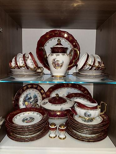 gefard england collection: Nahar dəsti, rəng - Qırmızı, Farfor, Almaniya — 2
