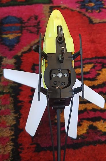 ucan teyyare oyuncaq: Uzaqdan idarə olunan mini helikopter – sarı-gövdəli, ikiqat koaksial — 5
