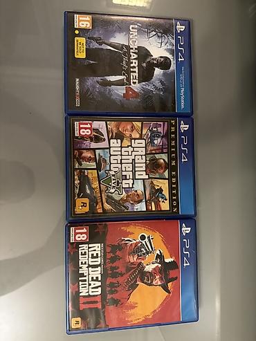 rdr2 ps4: PS4 üçün orijinal disk oyunları dəsti: 3 ü bir yerdə satılır heç bir — 1