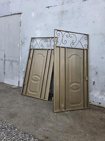 qapi demir qapi seyf qapi: Metall qapı dəsti – dekorativ şəbəkəli üst hissə ilə - Material: tam — 3