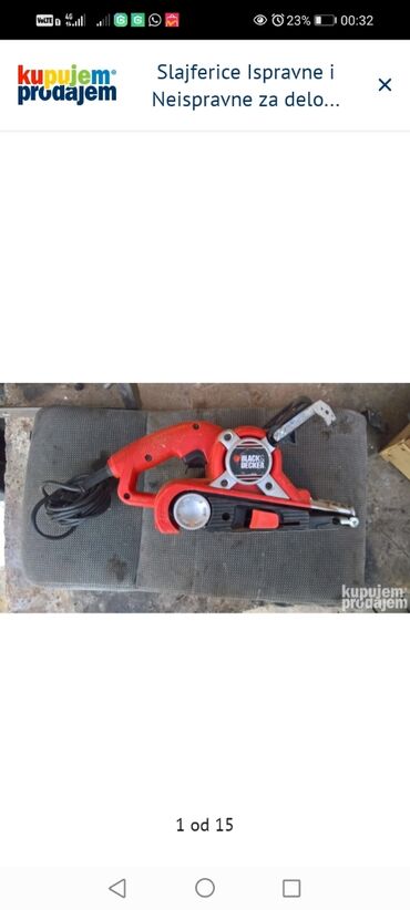Električne polirke: Slajferice Ispravne i Neispravne za delove 1. Black&Decker KA88 na lalafo.rs — 1 Električne polirke: Slajferice Ispravne i Neispravne za delove 1. Black&Decker KA88 — 1