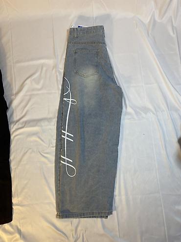 джинсы прямые: Джинсы, Прямые, Средняя талия, Вареные, M, L, XL — 5