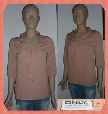 only bluze: S (EU 36), Polyester, Single-colored, color - Beige