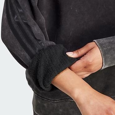 balmain torba: ADIDAS Washed-Out Boyfriend-Fit Hoodie and Acid-Washed Sweat Pants — 5
