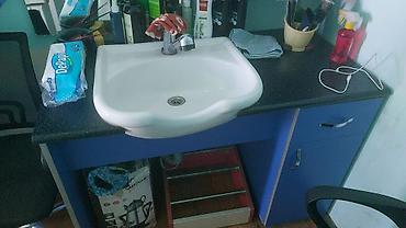 Salon üçün yuyucu lavabo stolüstü modulu - Kompakt salon lavabosu –