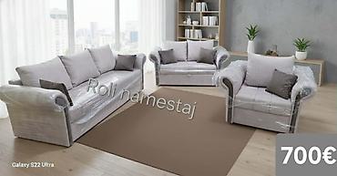 Stilske garniture: Komplet tapaciranih garnitura za dnevni boravak – moderan Chesterfield — 25