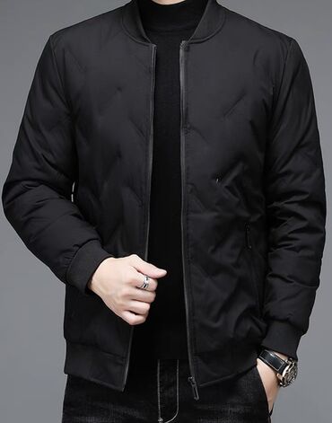 весенние мужские куртки: Куртка M (EU 38), түсү - Кара