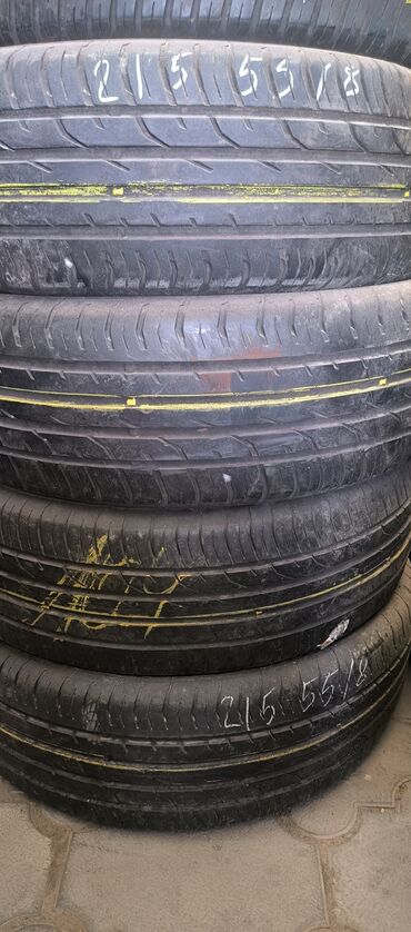 зимние шины на грузовые автомобили: Шины 215 / 55 / R 18, Лето, Б/у, Легковые, Германия, Continental