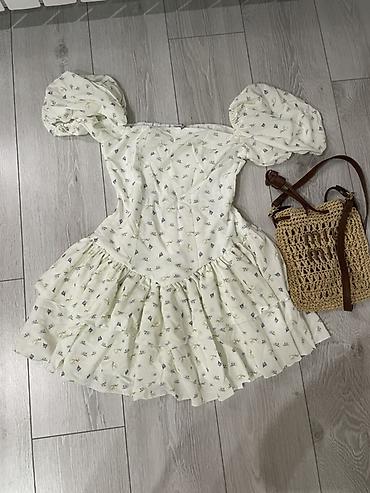 смоке: Повседневное платье, Made in KG, Лето, Короткая модель, Крестьянка, S, M, L — 2