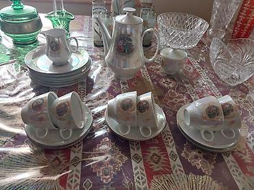 Çay dəsti, rəng - Ağ, Farfor