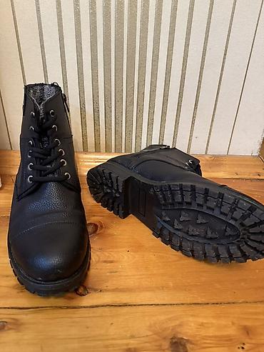 boot: Məhsul: Kişi qış botları - Rəng: Qara - Üst material: Toxumalı — 4