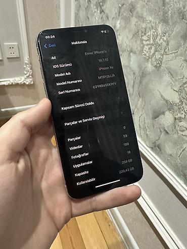 telefon 2 el: IPhone Xs, 256 GB, Ağ, Zəmanət, Face ID, Sənədlərlə — 5