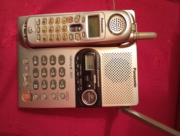 kabelsiz ev telefonlari: Stasionar telefon Panasonic, Simsiz, İşlənmiş, Ünvandan götürmə