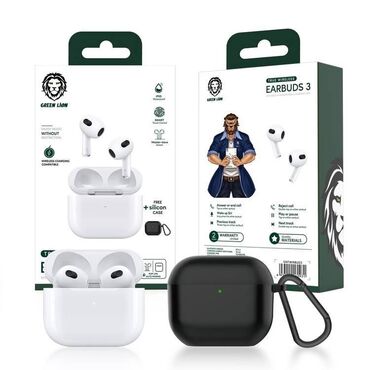 уюлдук телефон: Green lion True Wireless Buds 3 with bulit microphone charging Base