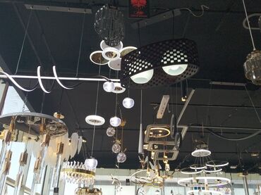lüstrlar: Çılçıraq, 10 və daha çox lampa, Metal