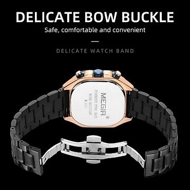 Aksesuarlar: MEGIR Chronograph kişi qol saatı - Brend: MEGIR - Funksiyalar — 8